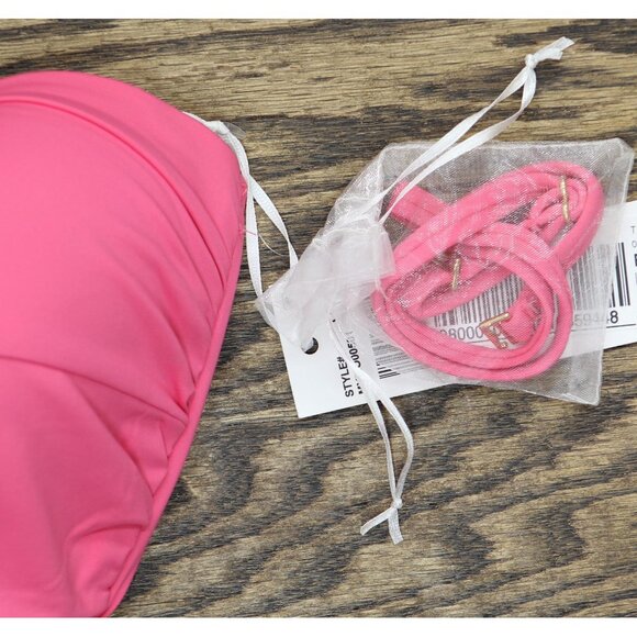 NWT Anne Cole Live In Color Twist Front Shirred One Piece Swimsuit Pink Glow 12 - Picture 5 of 7